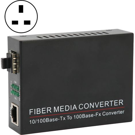 Transmetteur Fibre Optique Durable TBC‑MC3300E‑SFP 100M SFP RJ45 Routeur Fibre Optique 100‑240V Prise UK (1/5)