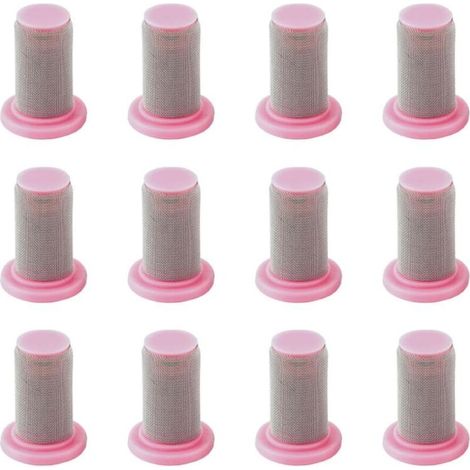 Lot de 12 buses pulvérisation, pulvérisation en acier inoxydable, filtres maille, plastique pour KnapsackSprayer PTO machines marquage ligne (Vert-100 Rose - (1/5)