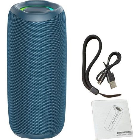 BelleRise - Enceinte portable RGB – 52 mm haute-fidélité – Basses puissantes – Maison/fête – Bleu (1/5)