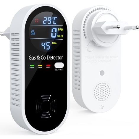 Detector De Gases - CO Y Gases Inflamables - Monitor De Temperatura Y Humedad - 220 V - 1 Unidad (1/5)