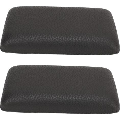 Housse coussin genou coude voiture noir similicuir microfibre moelleux console centrale protection intérieur auto (1/5)