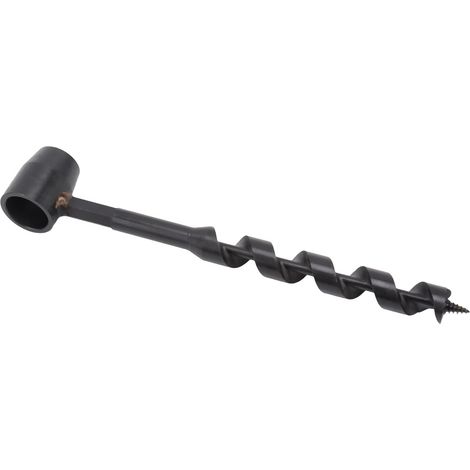 Foret à tarière manuel noir, perceuse de survie portable légère et haute dureté pour le travail du bois en milieu sauvage (19-230 mm) (1/5)