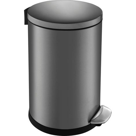 TrendLine Treteimer Luna 20 l Edelstahl black, Antifingerprint, Mülleimer