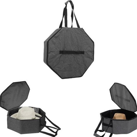 Boîte à chapeaux Boîte de rangement en forme de losange Sac à chaussures Accessoire de rangement (gris, 4318 cm) (1/4)