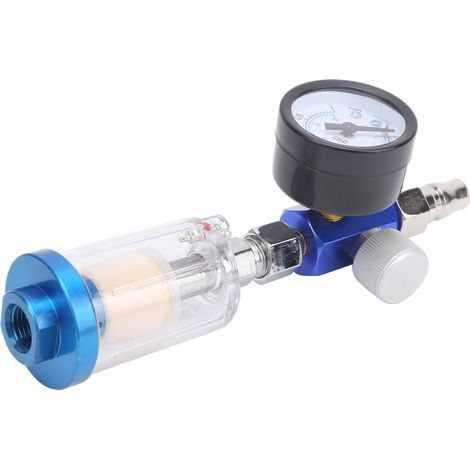 Air pressure regulator, prevents essential tools from being polluted, easy to install water trap filter, contaminant filter, for car, truck, and sports vehicle drivers (1/4)