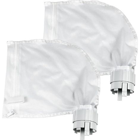 Juego de 2 bolsas de filtro para limpiafondos, aptas para los limpiafondos Polaris 360 y 380, diseño con cremallera y ajustable, color blanco. (1/4)