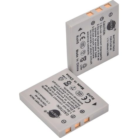 NP-40 NP40 NP-40N Lot de 2 Batteries de Rechange, compatibles avec Appareil Photo FinePix F455 F810 F811 J50 V10 Z3 Z5fd comme Kodark KLIC-7005 DLI-102 PENTAX D-LI8 D-Li85 (1/5)