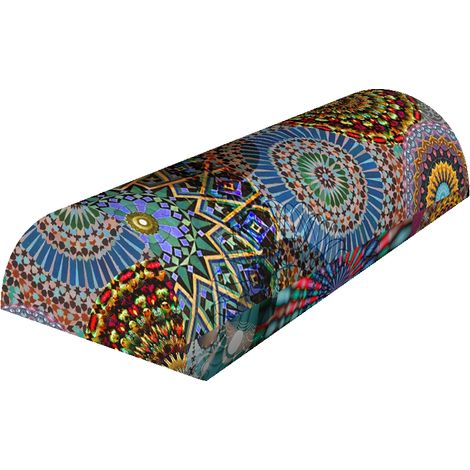 Cuscino cilindrico Carousel 10x40 cm - ergonomico, con memory foam, per schiena, collo e nuca, decorativo - Bertoni (1/5)