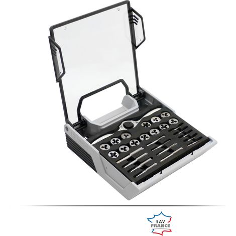 Mallette tarauds/filières & clé à cliquet 60 pcs (1/4)