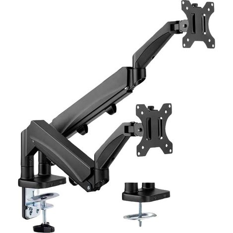 Value 17.99.1183 Supporto da tavolo per monitor 2 Display: (s) 43,2 cm (17) - 81,3 cm (32) Nero Ruotabile, Regolabile (1/5)