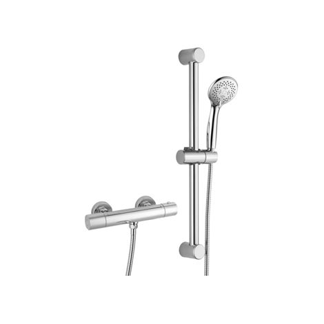 Chrome Round Cool Touch Thermostatic Bar
