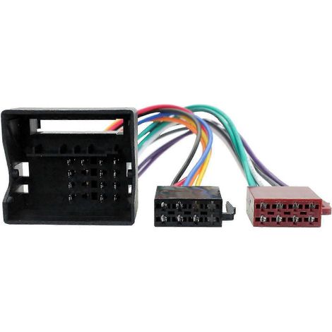 Faisceau de câblage autoradio ISO à quatre broches plates, compatible avec câble adaptateur CD stéréo