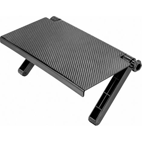 Étagère TV pour écran, noire, réglable, sans outils, pour télécommande et décodeur, charge maximale 3 kg (1/4)