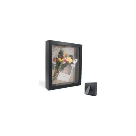 Cadre Photo Profond - 1 pièce, Cadre Photo Profond 30×30cm Acrylique Transparent Effet 3D - Noir, Pour Fleurs/Cadeau Mariage (1/5)