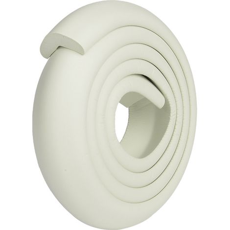 Bordure adhésive anti-collision pour table, en éponge, pour usage domestique - profilé en L renforcé de 2 mètres - blanc + coin anti-collision (8 pièces) (veuillez noter que la couleur est blanche).