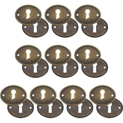 Lot de 20 plaques recouvrement ovales en fer style vintage pour (1/5)