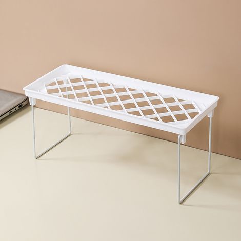 Etagère Pliable - Support de Rangement pour Cuisine Bureau et Salle de Bain - Etagère de Rangement pour Produits Cosmétiques et Fournitures - 1 Pièce (1/5)