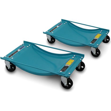 Bituxx 2 Stück Rangierhilfe für PKW Auto Rangierroller Rangierheber Roller