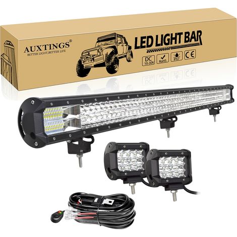 Barre lumineuse LED, motifs de faisceau polyvalents, conception étanche, 44in 2X36W Fil (1/2)