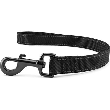 Short Dog Lead 30 cm Reflective Nylon Dog Lead with Padded Handle, Strong Puppy Training Lead with Metal Clip, for Medium Small (1/5)