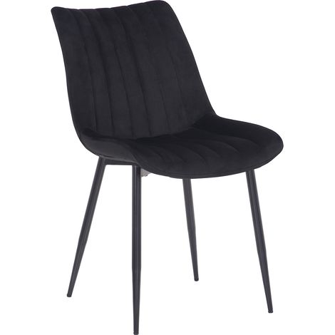 Sedia Rahden in velluto nero (1/5)