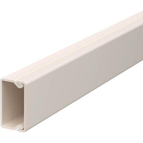 OBO Bettermann Wand- und Deckenkanal mit Bodenlochung 15x30x2000 Polyvinylchlorid cremeweiß RAL 9001, 32 Meter, 6025013