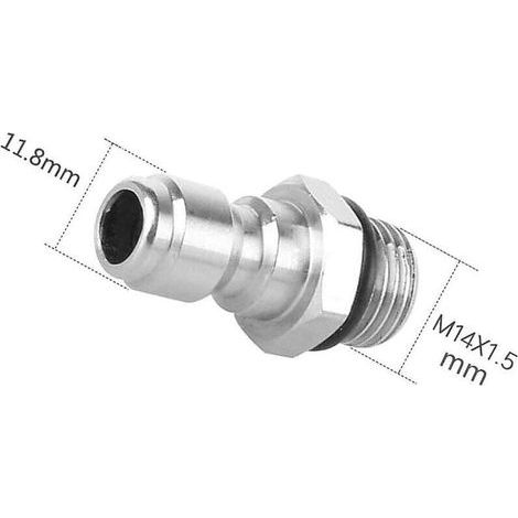 1/4 Zoll (14 mm) Schnellkupplungsanschluss (Außengewinde) für Seifensprüher und Schaumlanze für Hochdruckreiniger – Edelstahl (1/3)