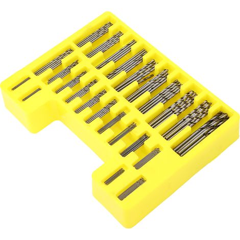 Jeu de 150 forets hélicoïdaux pour micro-perçages, accessoires de montage, acier rapide, 0,4–3,2 mm (1/5)
