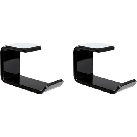 Deux supports pour casques audio en acrylique, supports muraux pour casques audio, présentoirs de bureau, crochets pour casques audio (1/5)