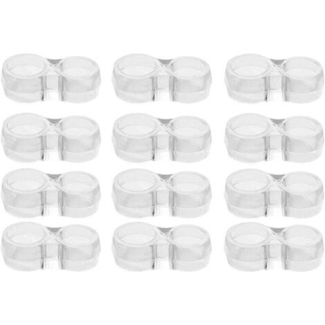 Protection poignee porte - lot de 12 protège poignée porte double transparents et protege mur pour poignée de fenêtre pour protéger contre les marques