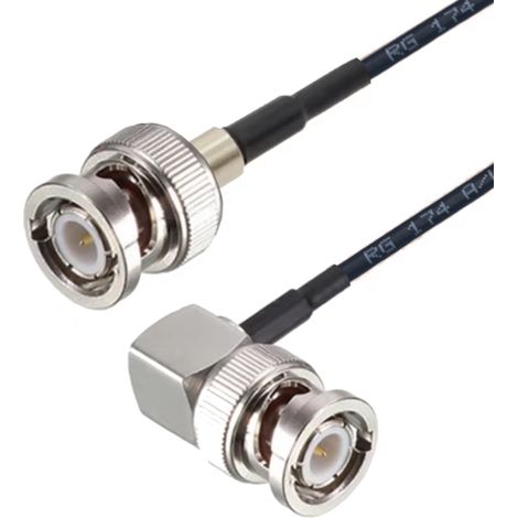 Pigtail BNC-Stecker RA-BNC-Stecker RG174 2m