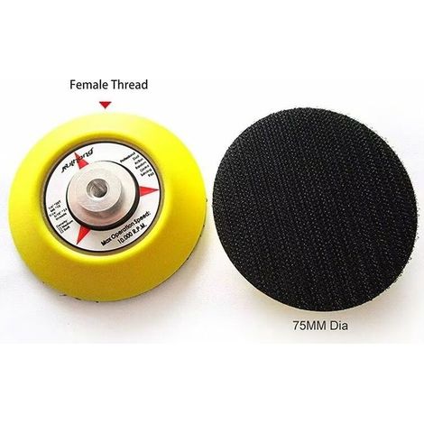 75mm self-gripping sanding pad – Micro hook and loop fastening – Compatible with drills and grinders – For hardwood and teak (1/4)