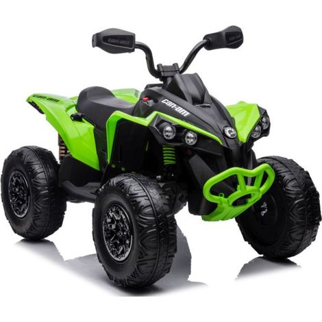 Quad CAN-AM Renegade verde alimentado por batería