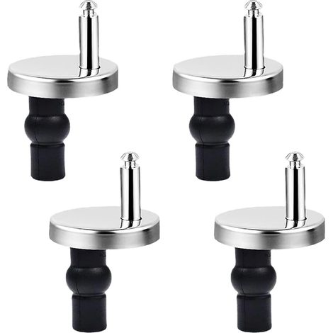 4 Pièces Durable Abattant WC de Toilettes à Charnière Fixations, Fixation Abattant WC Universelles Abattant, Charniere Abattant en Acier Inoxydable avec vis (1/5)