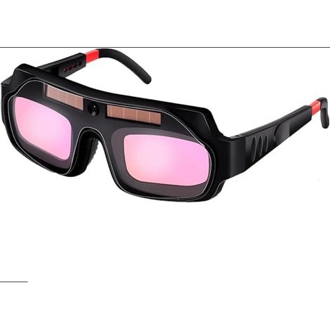 Lunettes de soudure - Lunettes de soudure avec auto-obscurcissement - Protection oculaire légère et flexible résistante aux UV pour travaux de construction, coupe de métal, réparation de (1/5)