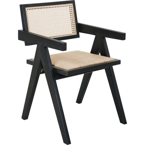 Chaise avec Accoudoirs Fauteuil de Table Confortable pour Salle à Manger et Salon - PANGIVO (1/5)