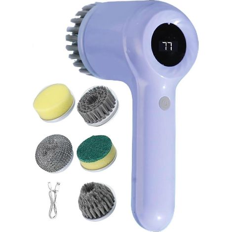 Brosse électrique AURA pour le nettoyage, brosse rotative manuelle pour salle de bain - Étanche (1/5)