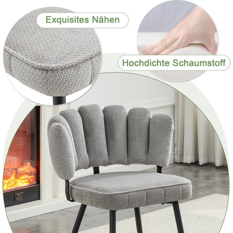 Table ronde 107 cm effet noyer avec double rangement + 4 chaises de salle à manger grises en tissu, dossier fleuri texturé – ensemble table et chaises compact pour petit espace (1/5)