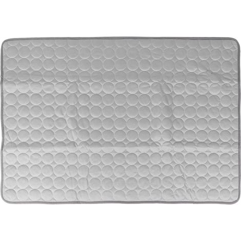 Matelas rafraîchissant pour chien et chat en coton d'été, alèze respirante grise (62x50 cm) (1/5)