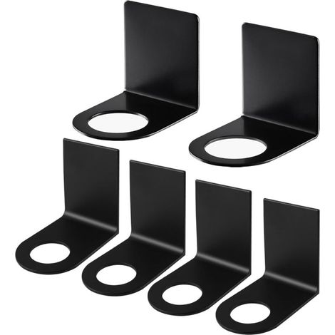 Set di 6 staffe a muro in acciaio inox per dispenser di sapone e shampoo, accessori per bagno e cucina - Crezuo