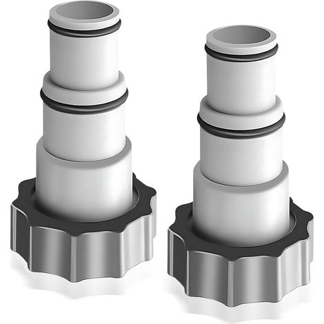 2 x pool hose adapters, pool hose adapter for 32 and 38 mm diameter pool hose with internal thread for screwing (1/5)
