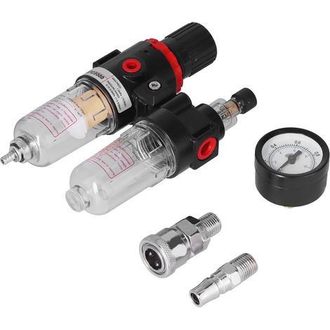 Filtre régulateur air AFC2000 avec drainage automatique, séparateur huile-eau et vanne pression pneumatique (1/5)