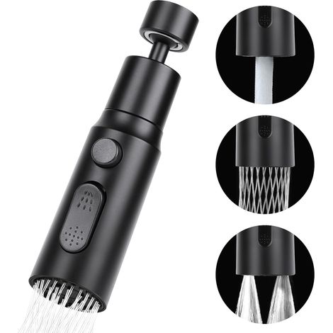 Douchette Evier Cuisine Robinet 360 Degres, 3 Modes Embout Robinet Cuisine avec Aerateur, Mitigeur Evier Cuisine Tete de Robinet Rotative, Adaptateur Robinet Universal Orientable (1/5)