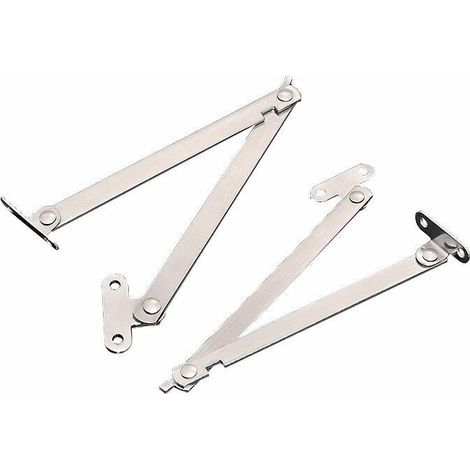 Set di 4 cerniere in lega di zinco, supporto regolabile a 90° o 110°, finitura color argento per mobili e armadi. (1/5)