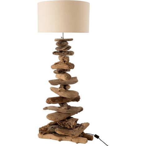 Lampe à Poser Design "Bois Flotté" 90cm Naturel (1/4)