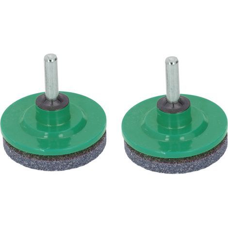 Stainless steel lawnmower blade sharpener, ABS drill accessories for garden, yard, green space, 2 pieces (1/5)