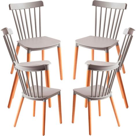 Packs Sillas Comedor - Pack 6 Sillas Leka - Gris (1/5)