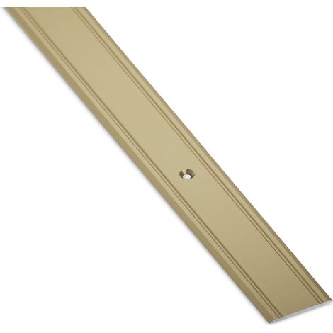 13er Pack - Übergangsprofil Cross 1000 x 30 x 2 mm gelocht aus Aluminium messing eloxiert