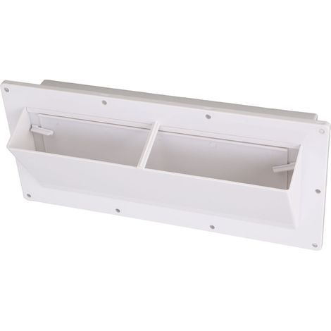 Copertura per bocchetta di scarico in ABS, ammortizzatore automatico antivento, bocchetta di ventilazione con chiusura a chiave per camper, casa, roulotte, bianca (1/5)