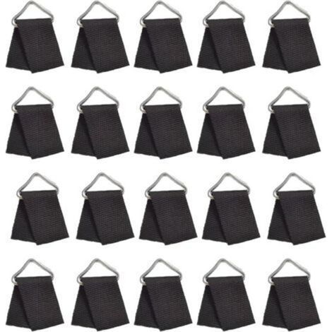 ALLIANDISLot de 20 boucles triangulaires de rechange pour trampoline, anneaux en V renforcés pour réparation de trampoline (1/5)